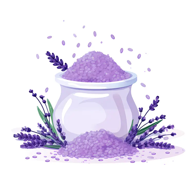 Lavender Bath Salts in a Jar