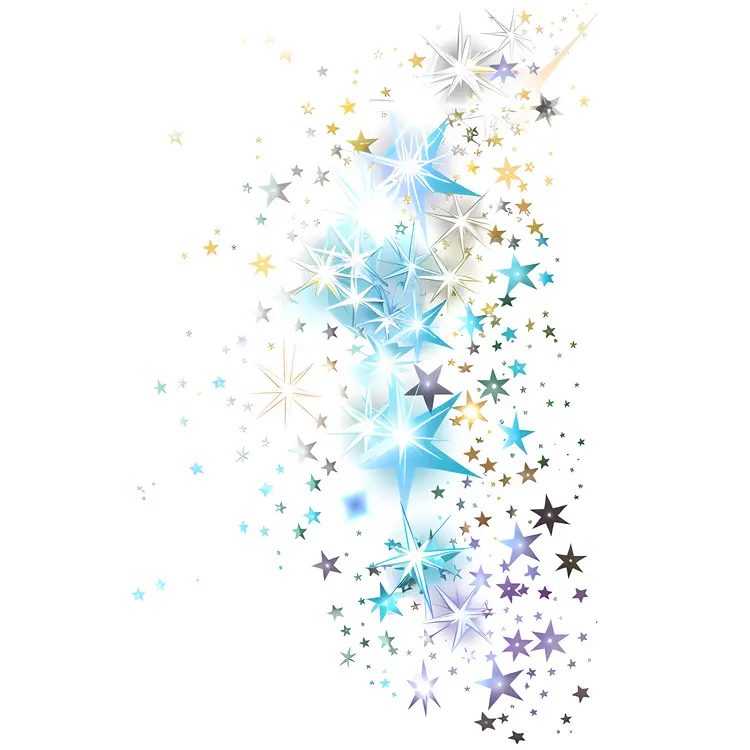 Blue and Gold Stars Background