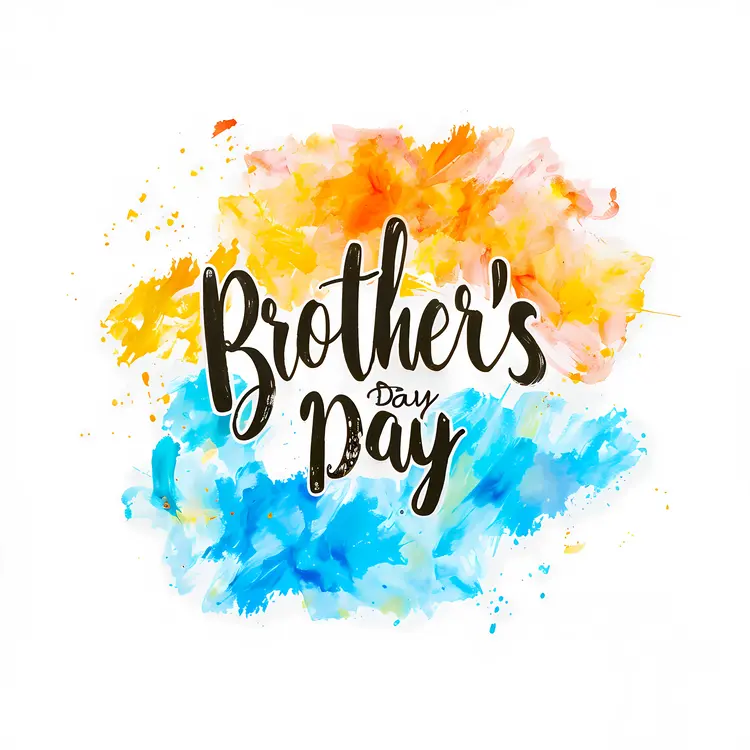 Brother's Day Celebration with Colorful Background