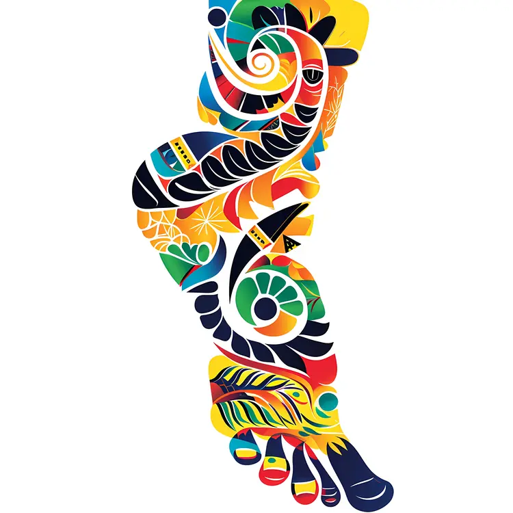 Colorful Abstract Foot