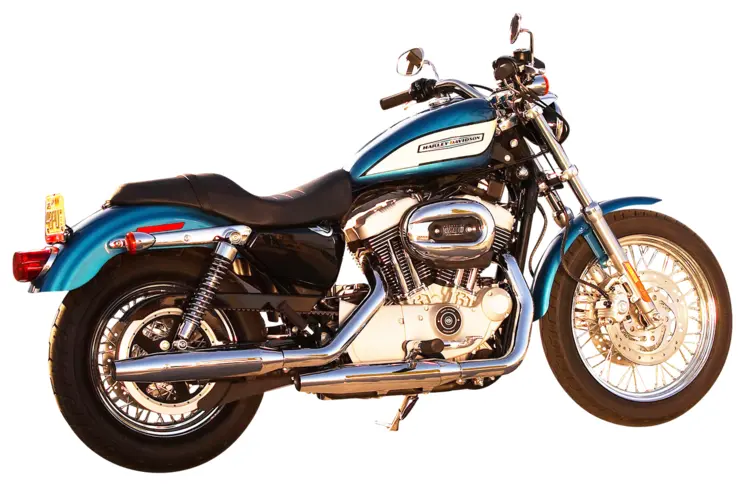 Blue Chrome Motorcycle