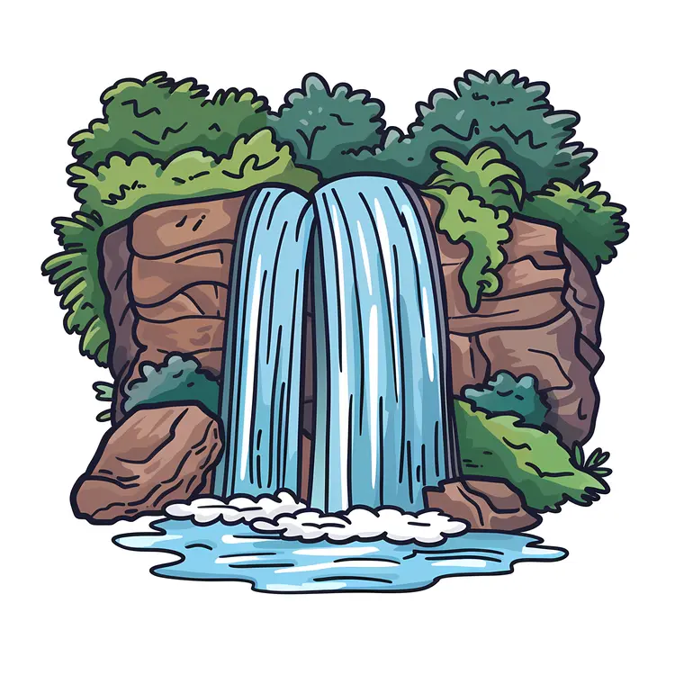 Beautiful Waterfall in Nature