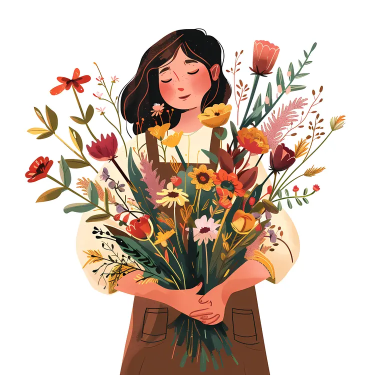 Person Holding Colorful Flower Bouquet