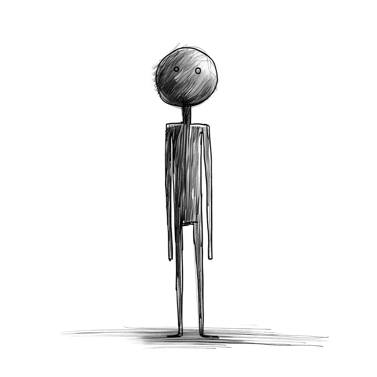 Minimalist Stick Figure Drawing