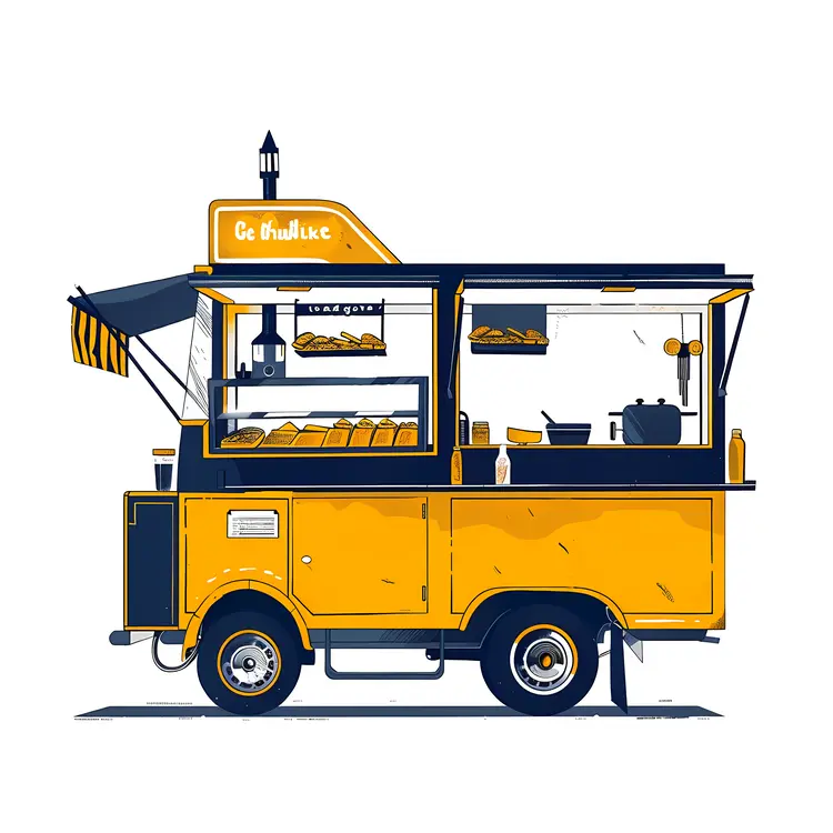 Yellow Street Food Cart