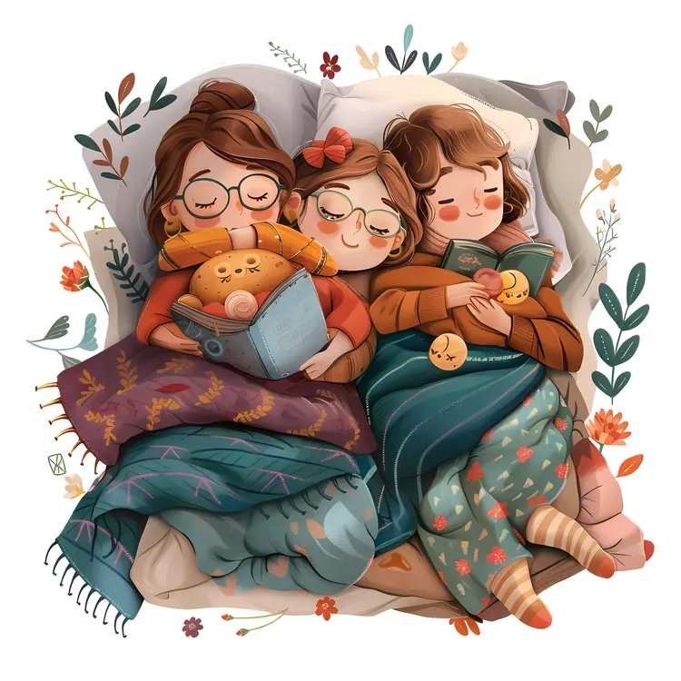 Illustration of Sleeping Children