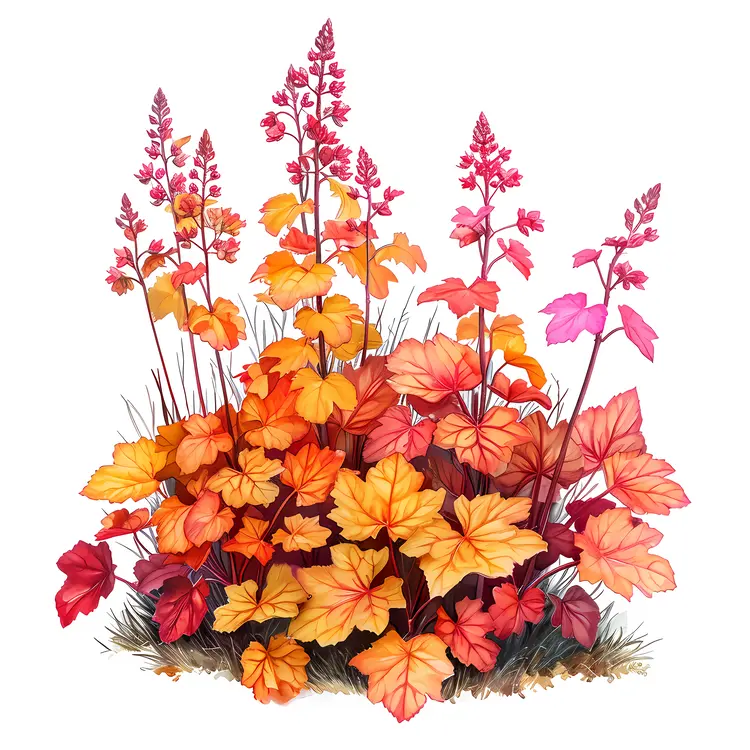 Orange Leaves in Autumn