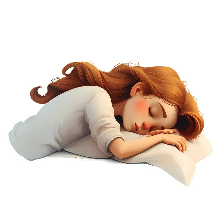 Girl Sleeping Peacefully on Pillow