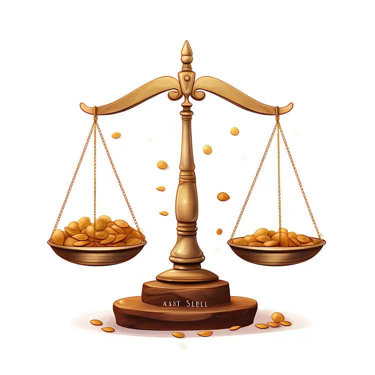 Golden Scales with Coins