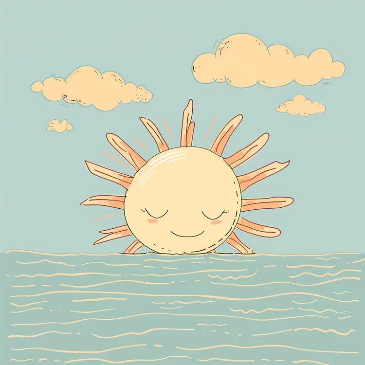 Smiling Sun with Clouds