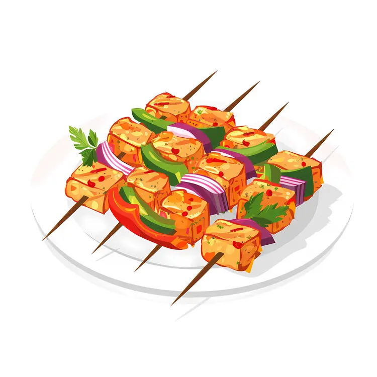 Vegetarian Skewers with Grilled Vegetables