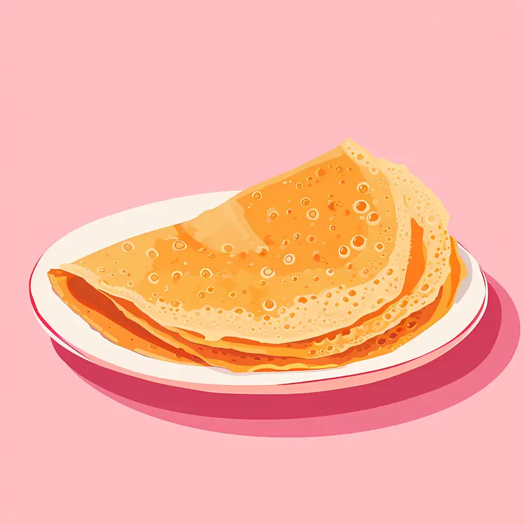 Plain Crepe on Plate