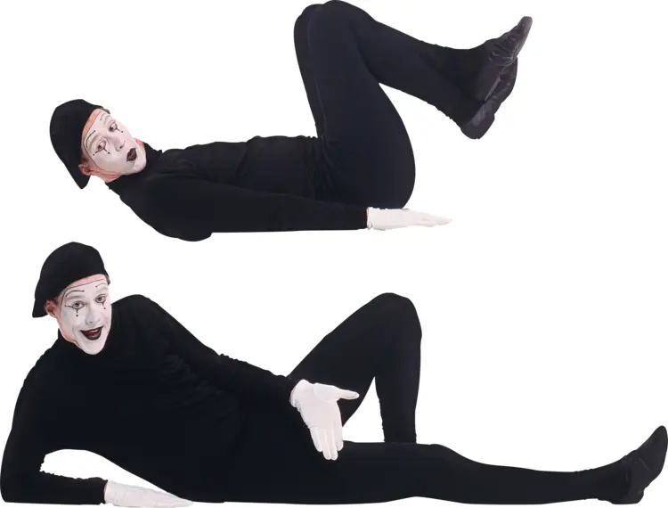 Mime Artist in Black Outfit
