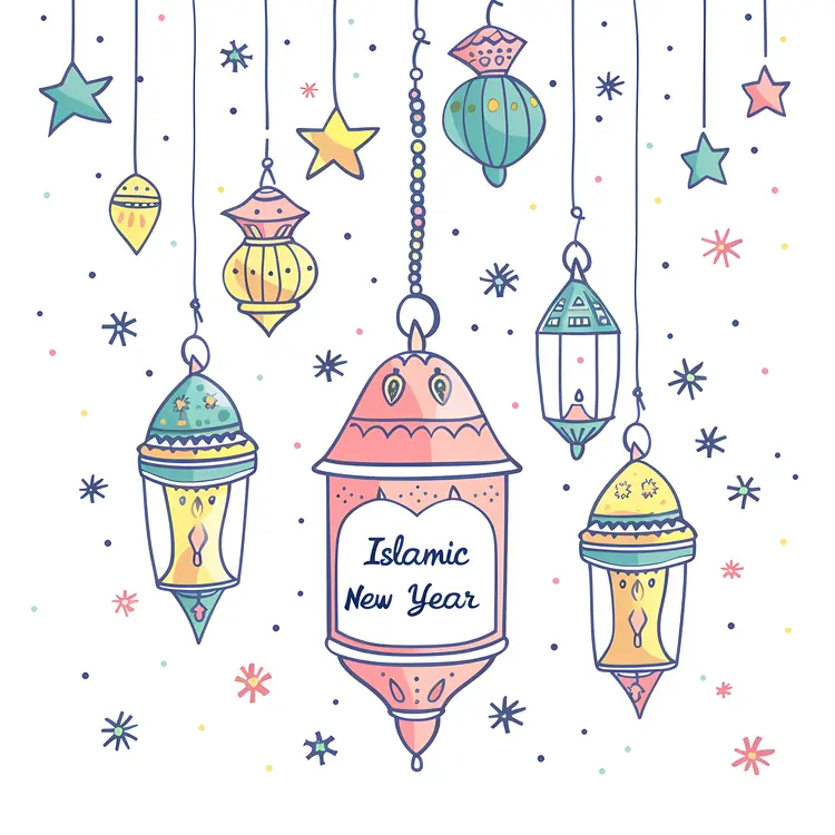 Islamic New Year Celebration with Lanterns