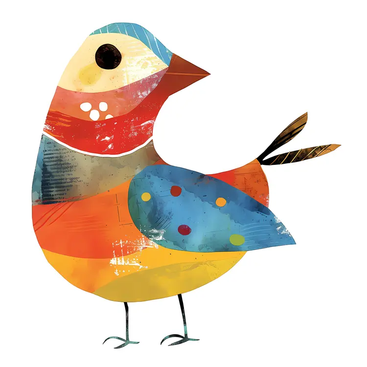Colorful Cartoon Bird