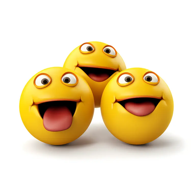 Three Happy Emojis