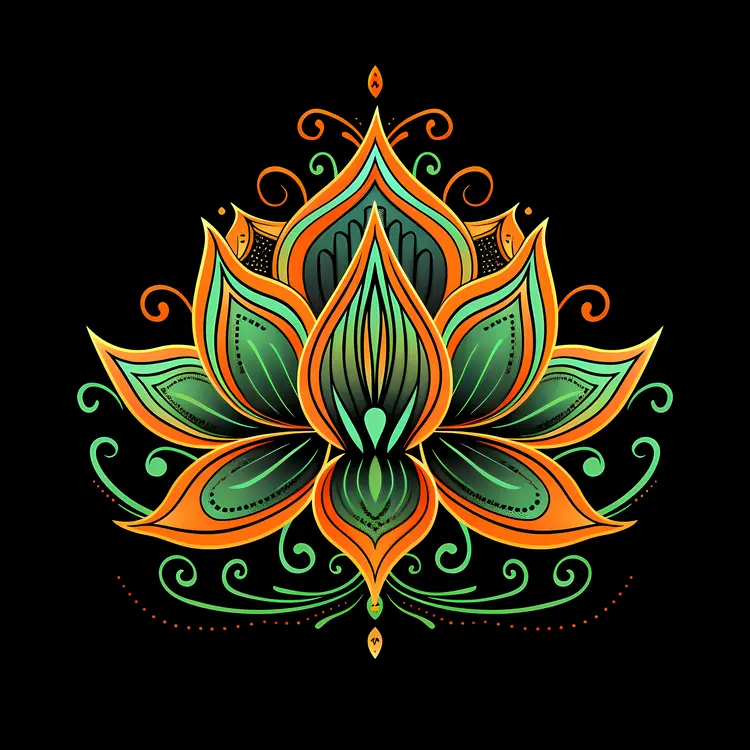 Colorful Lotus Mandala Art
