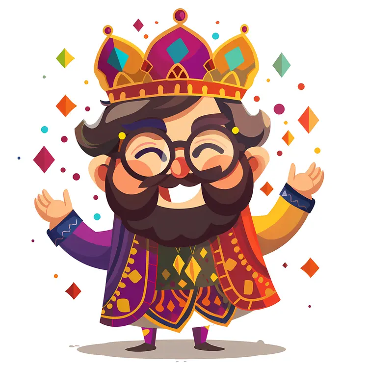 Colorful Cartoon King