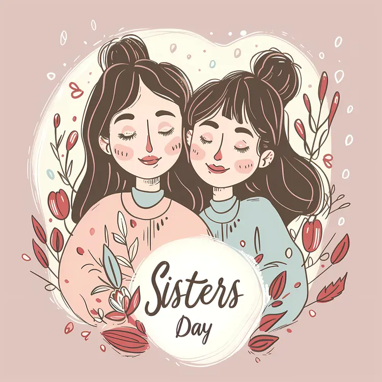Smiling Sisters Celebrating Sisters Day