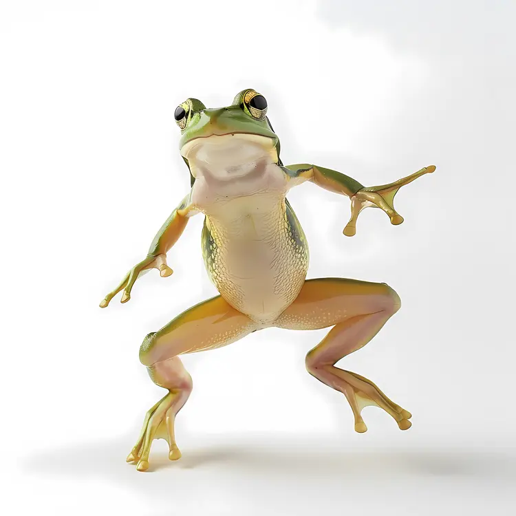 Green Tree Frog Jumping