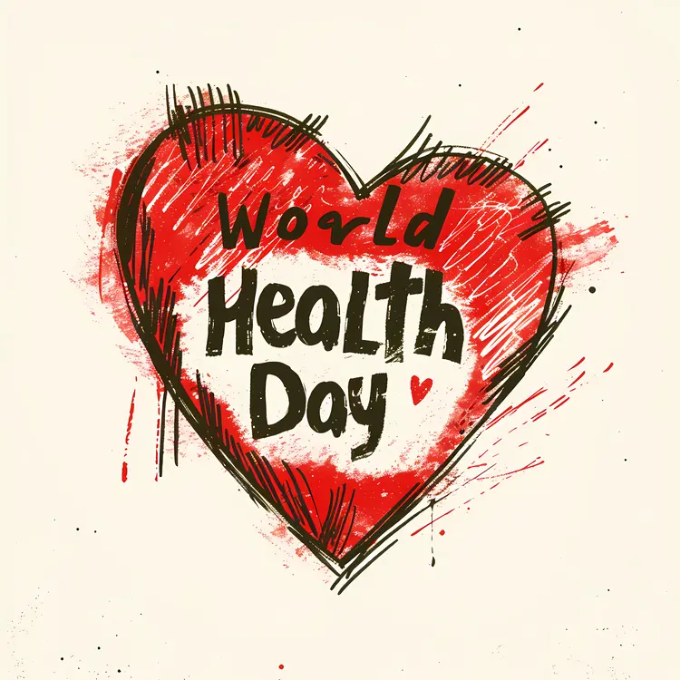 Red Heart for World Health Day Awareness