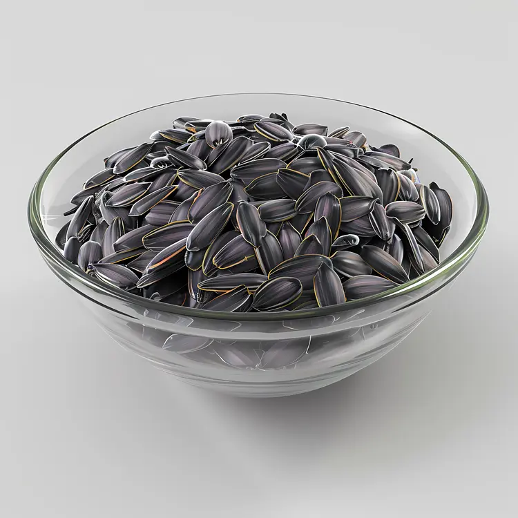 Glass Bowl of Sunflower Seeds