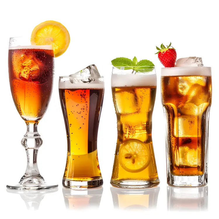 Assorted beer with fruits