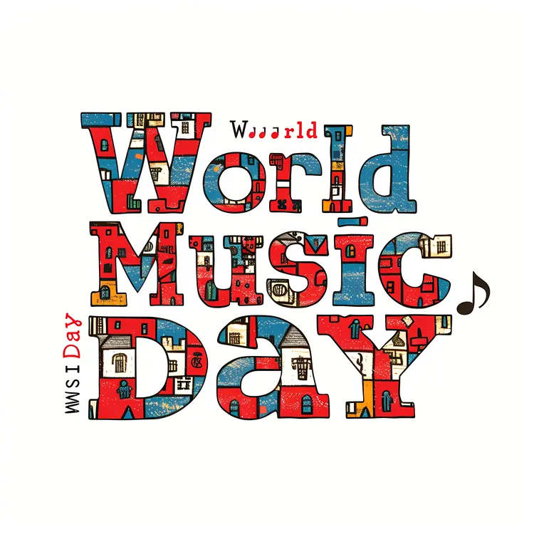 World Music Day Typography