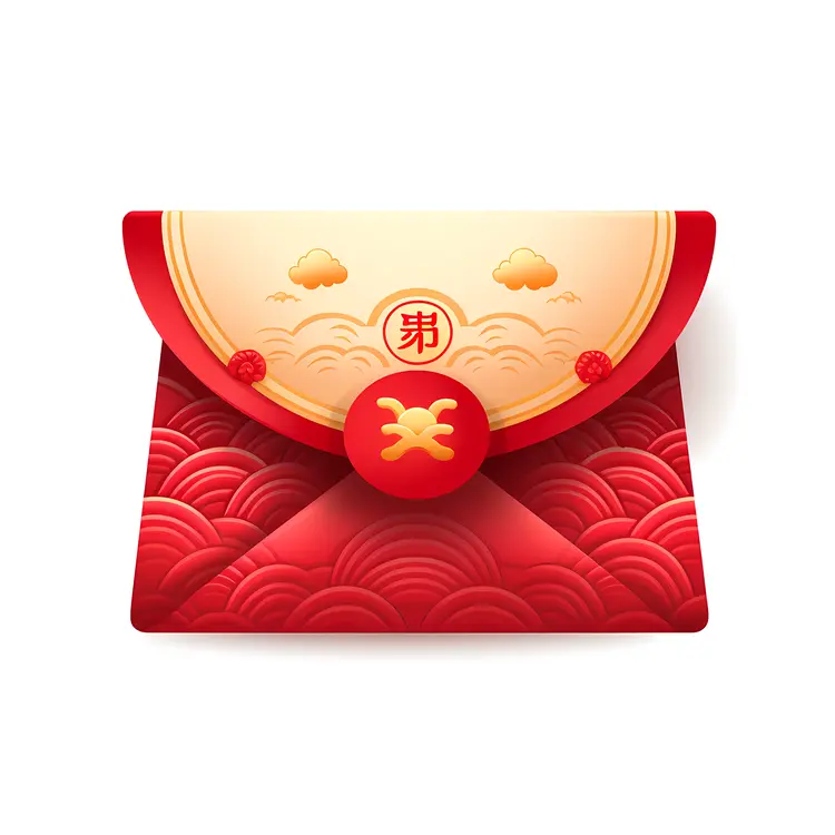 Red Envelope with Cloud Design