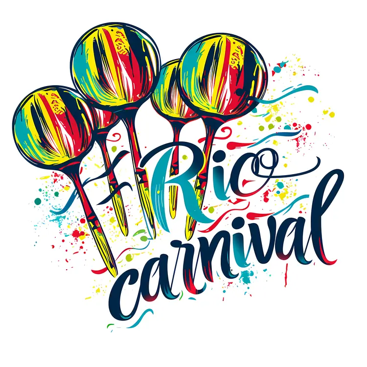Colorful Maracas for Rio Carnival