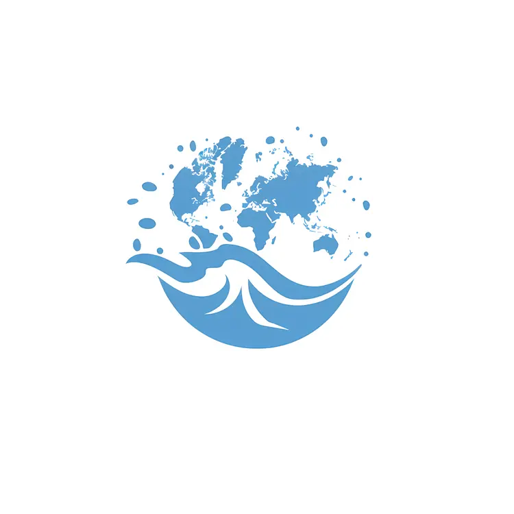 Earth with Water Wave