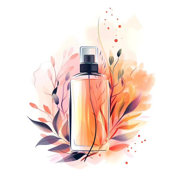 Perfume Spray with Floral Design