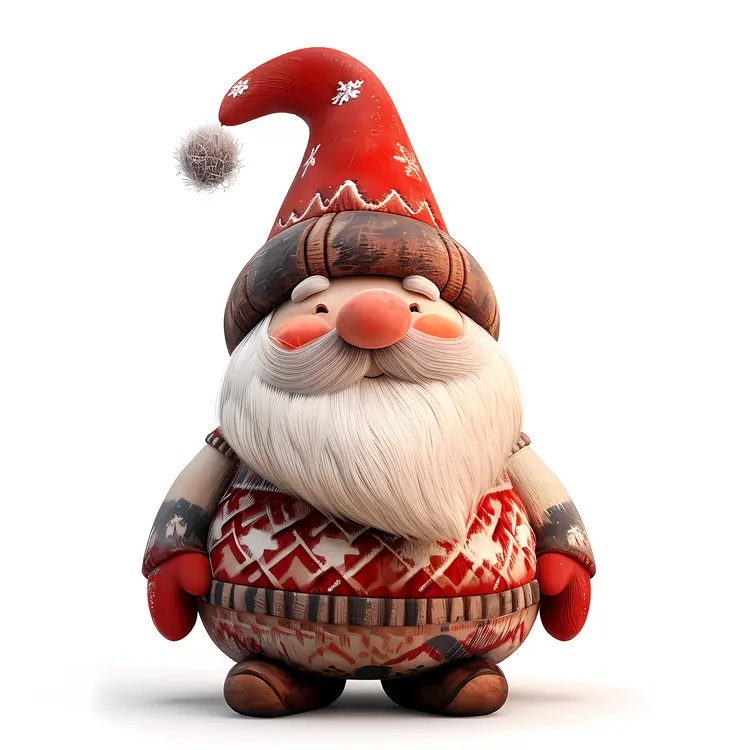 Red Gnome with Mittens