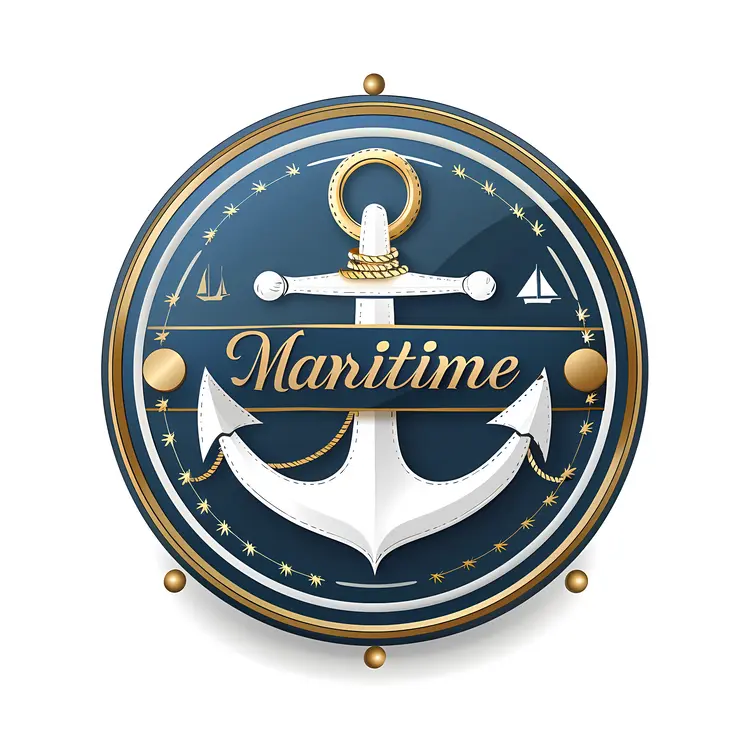 Maritime Adventure with Anchor and Ocean