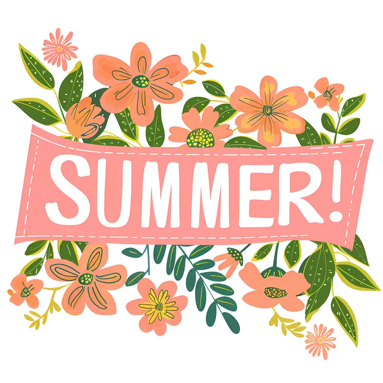 Pink Floral Summer Design