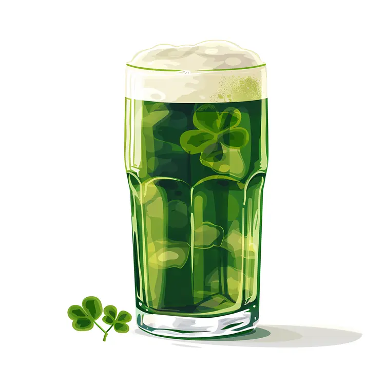 Green Beer with Shamrock