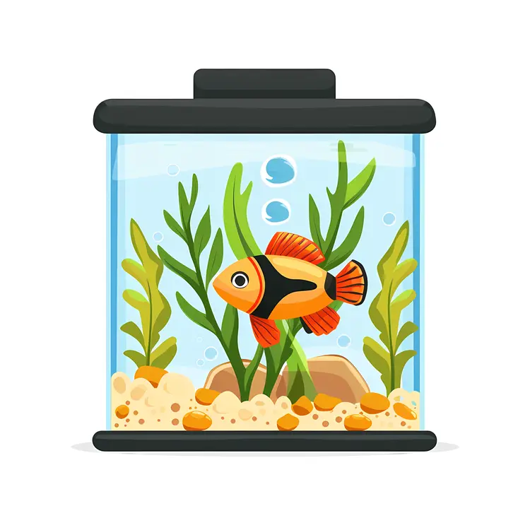 Cute Fish Tank with Clownfish