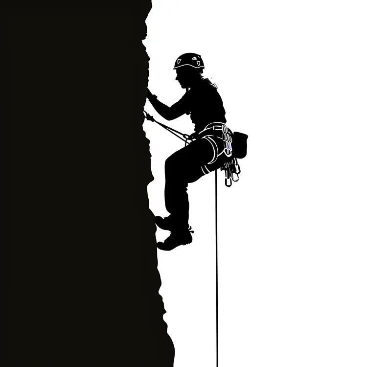 Rock Climber Silhouette