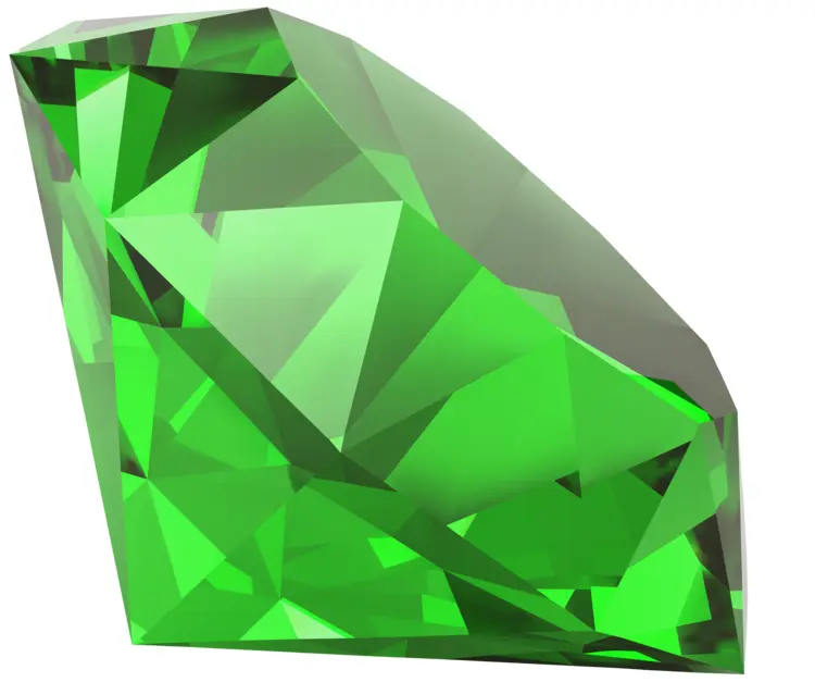 Triangular Green Gemstone