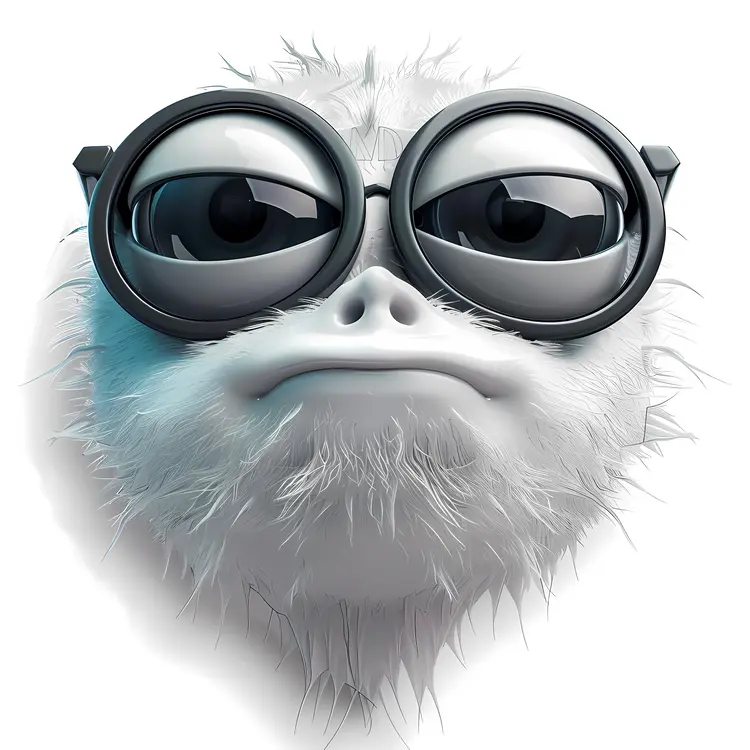 Cute Owl with Glasses Illustration