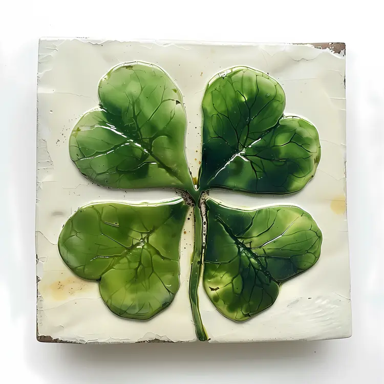 Green Ceramic Clover for St. Patrick's Day