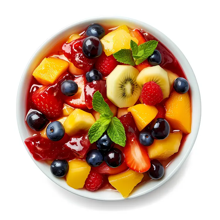 Fresh Fruit Salad in a Bowl