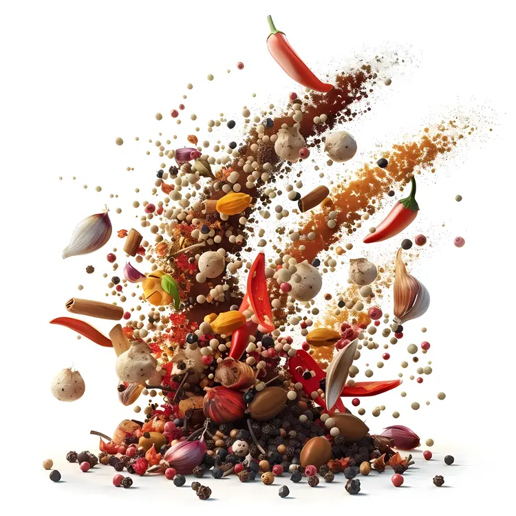 Vibrant Assorted Spices for Culinary Delights