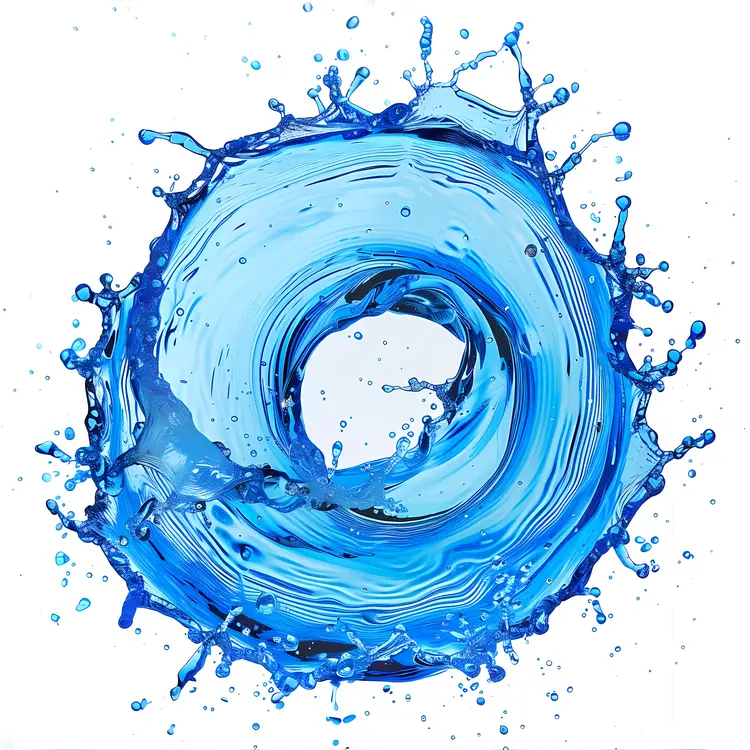 Blue Water Splash Illustration