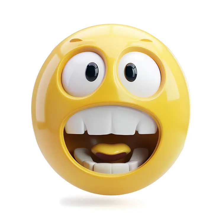 Funny Yellow Emoji Face