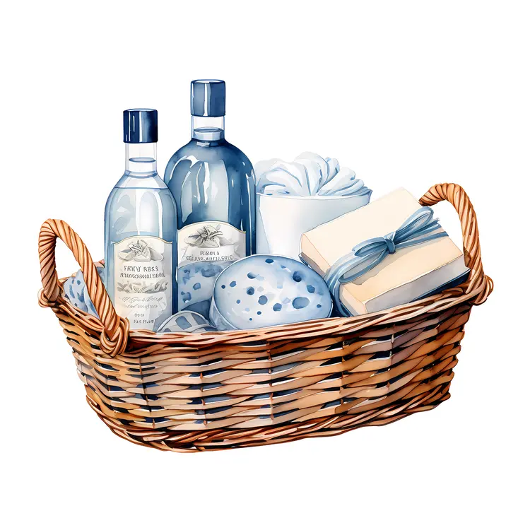 Spa Gift Basket with Bath Essentials