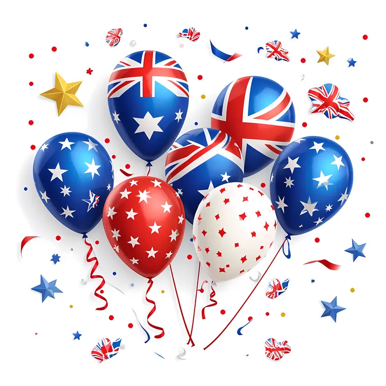 Australian Flag Themed Balloons