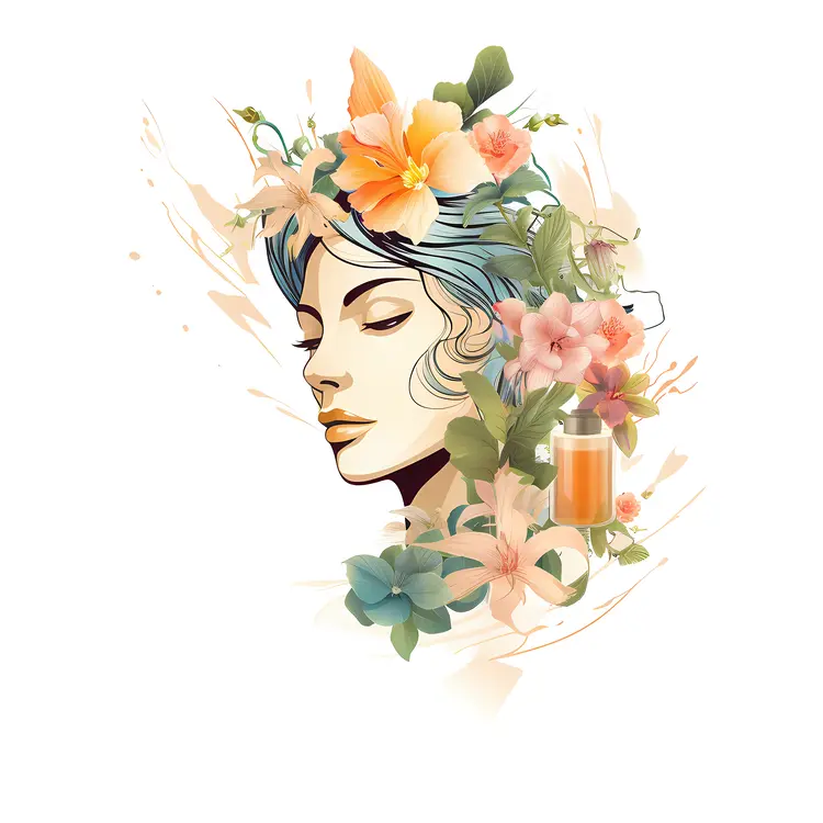Cream Jar with Woman and Floral Design