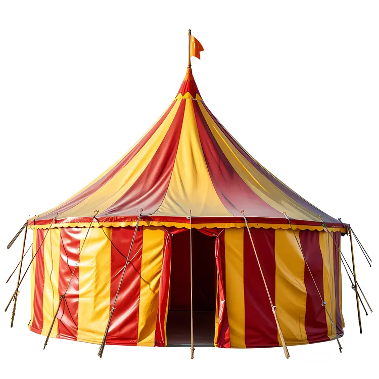Colorful Striped Circus Tent