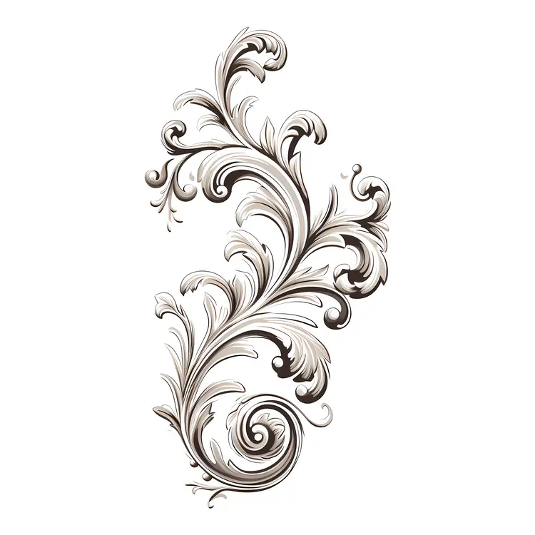 Intricate White Ornamental Design